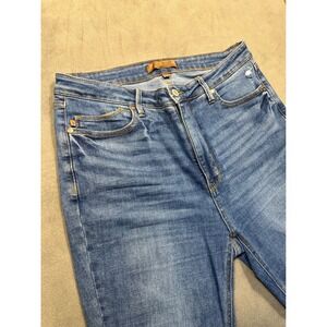 Judy Blue Jeans Women‎ Size 13 31 Blue Wash Distressed Denim Skinny Cropped